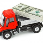 Toy truck with money